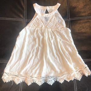 Detailed Light Lace Tank Top